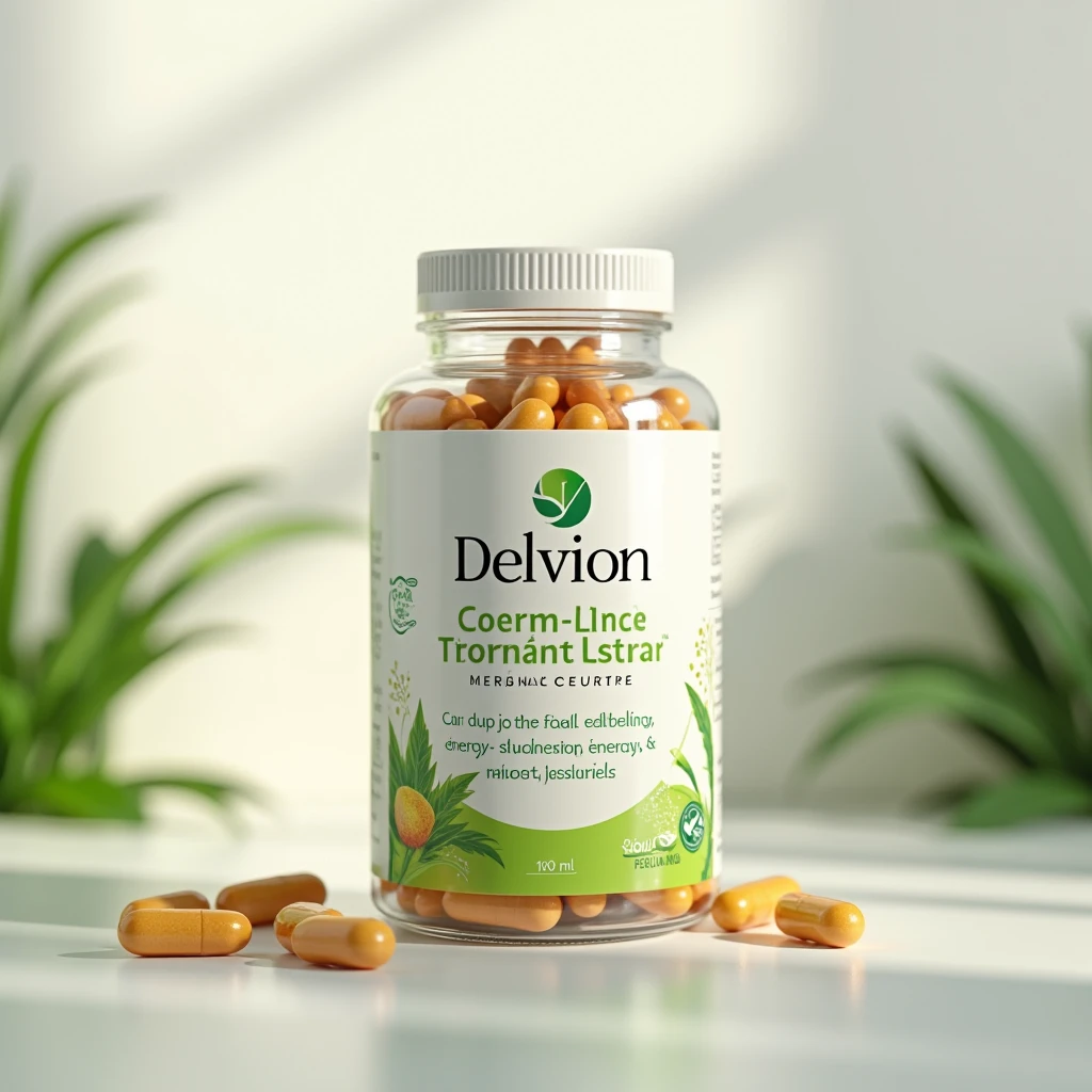 Delvion herbal complex bottle with natural ingredients